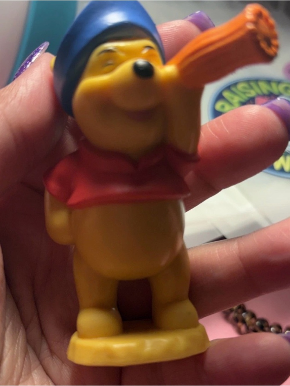 Vintage Winnie the Pooh Ahoy There Pirate Replacement PVC Figure Cake Topper 3"
